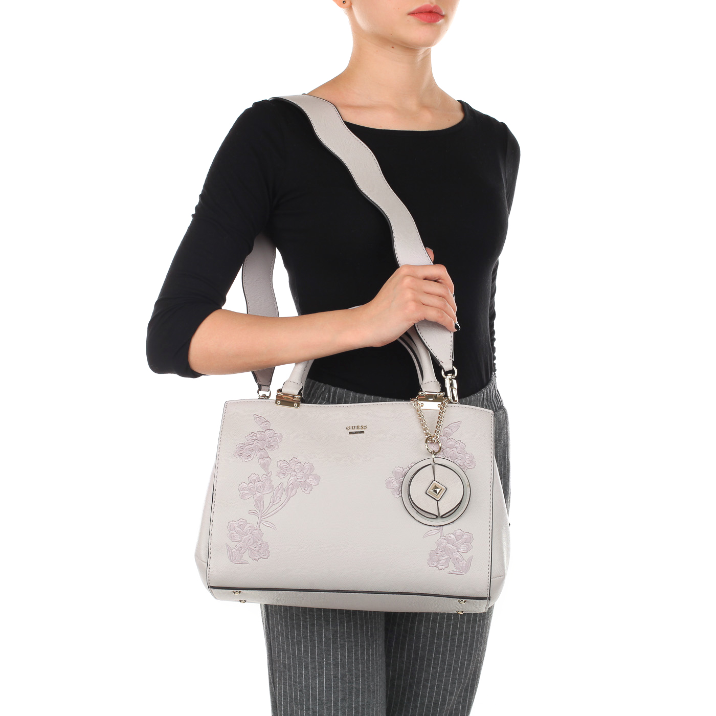Женская сумка с цветочной вышивкой Guess Eden
