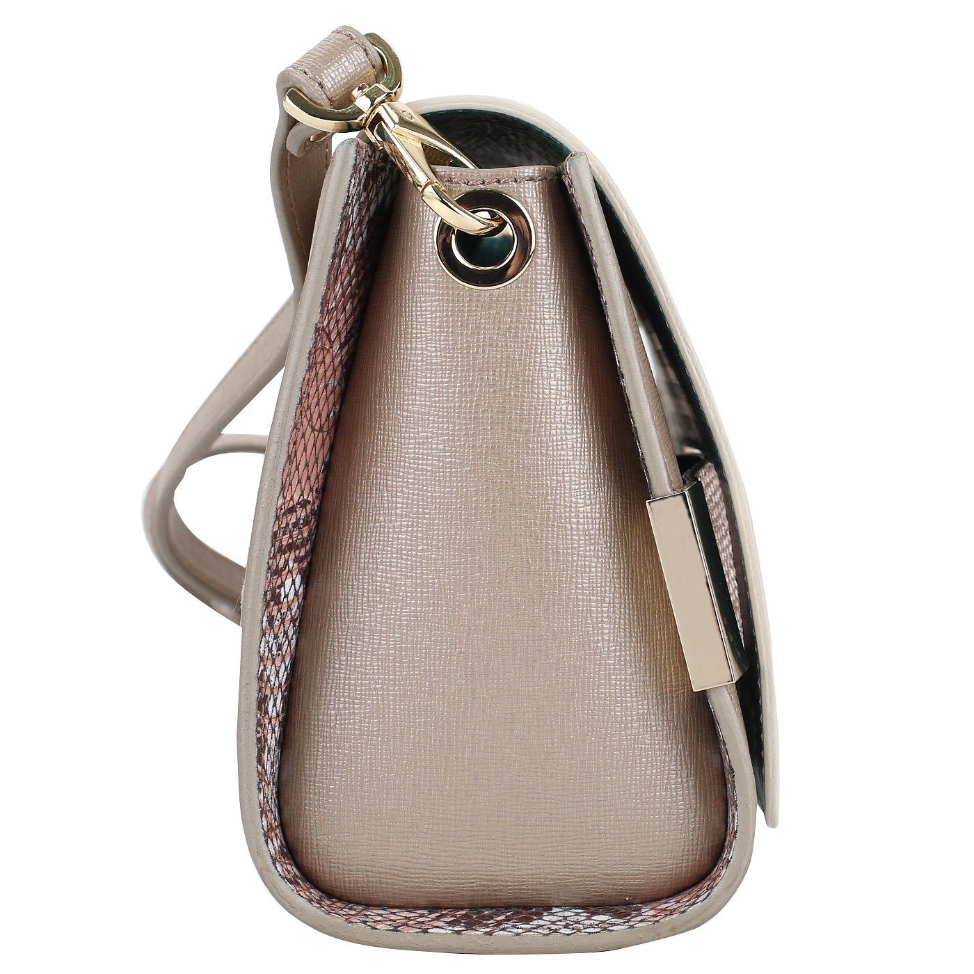 Женская комбинированная сумочка из кожи Carlo Salvatelli Saffiano