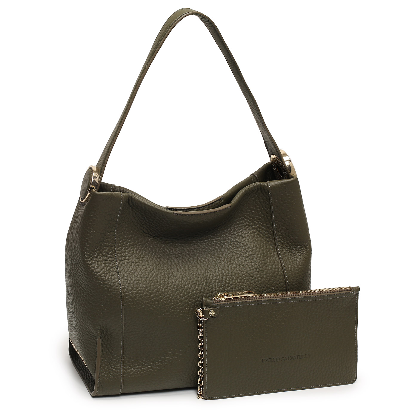 Кожаная сумка Carlo Salvatelli Double
