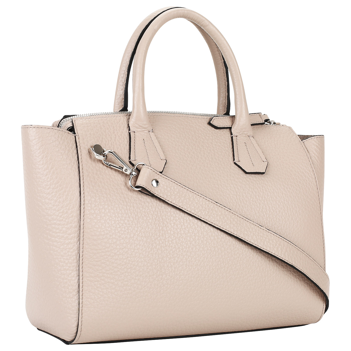 Бежевая кожаная сумка Chatte Marseille