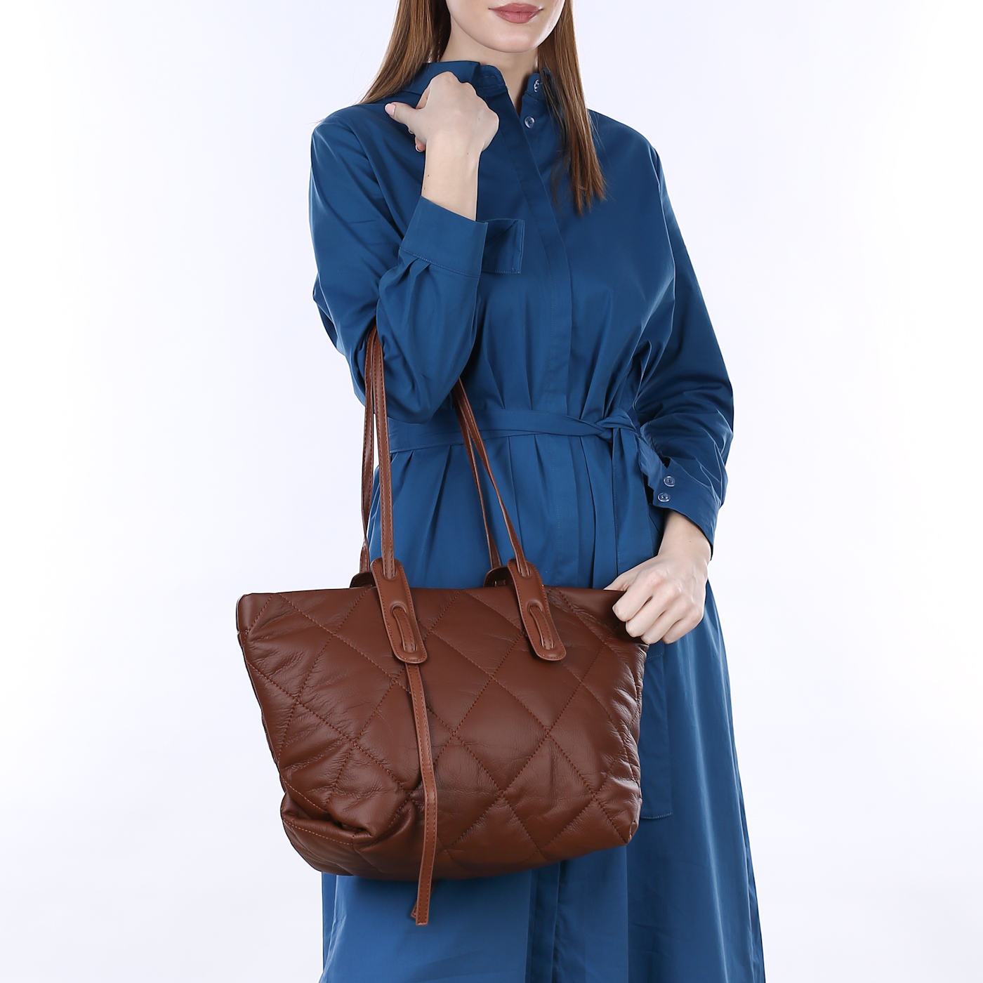 Стеганая сумка-шоппер Dispacci 