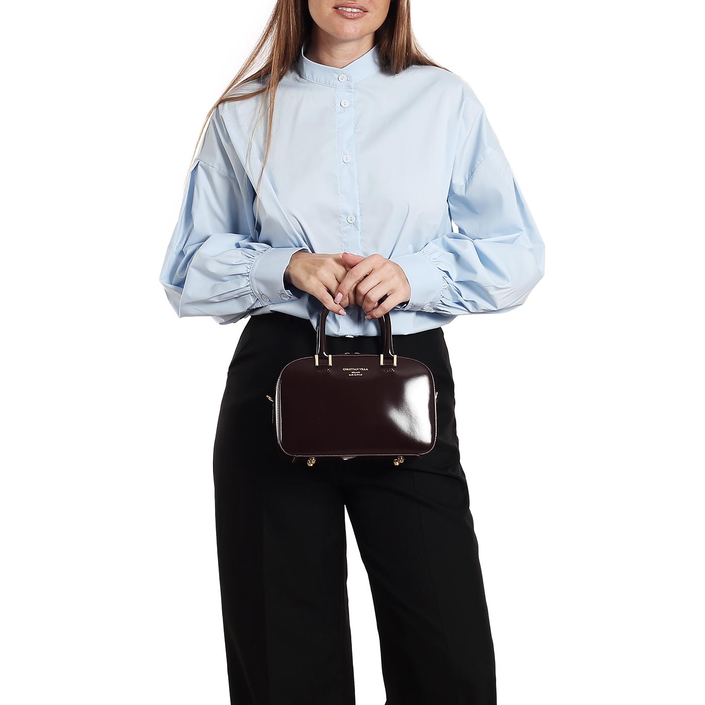 Глянцевая сумка Christian Villa Vitello Specchio