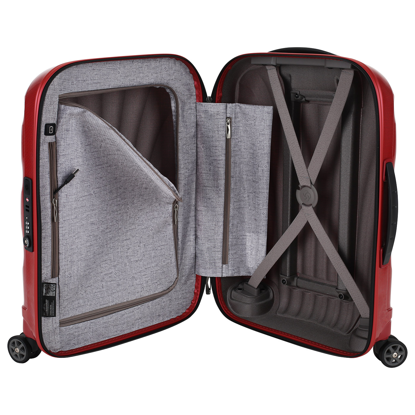 Чемодан для ручной клади из материала Curv с кодовым замком Samsonite C-Lite