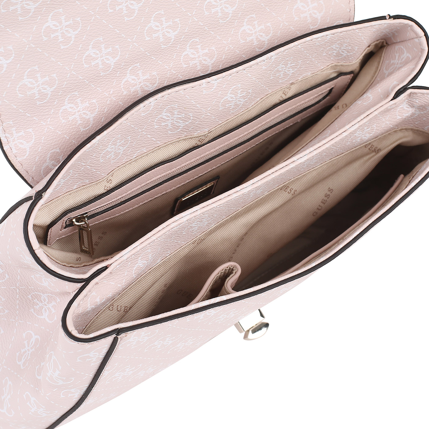 Розовая сумка с откидным клапаном Guess Lorenna