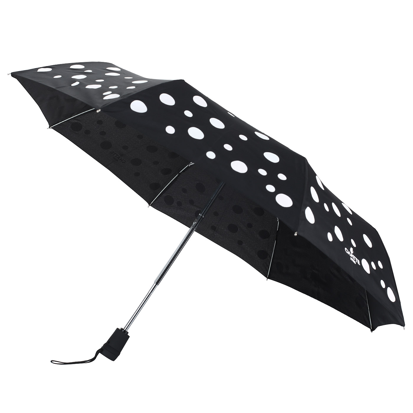Черный женский зонт с чехлом Chatte 