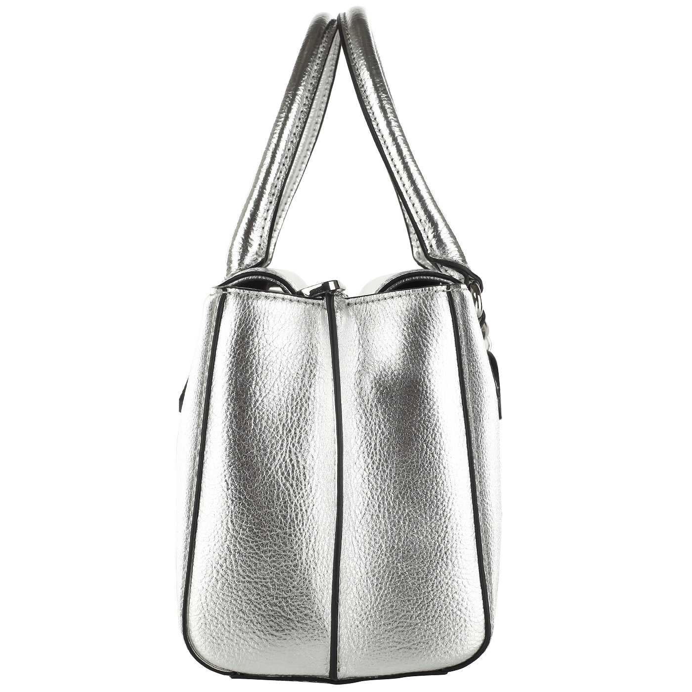 Серебристая сумка с тремя отделами Guess Felix