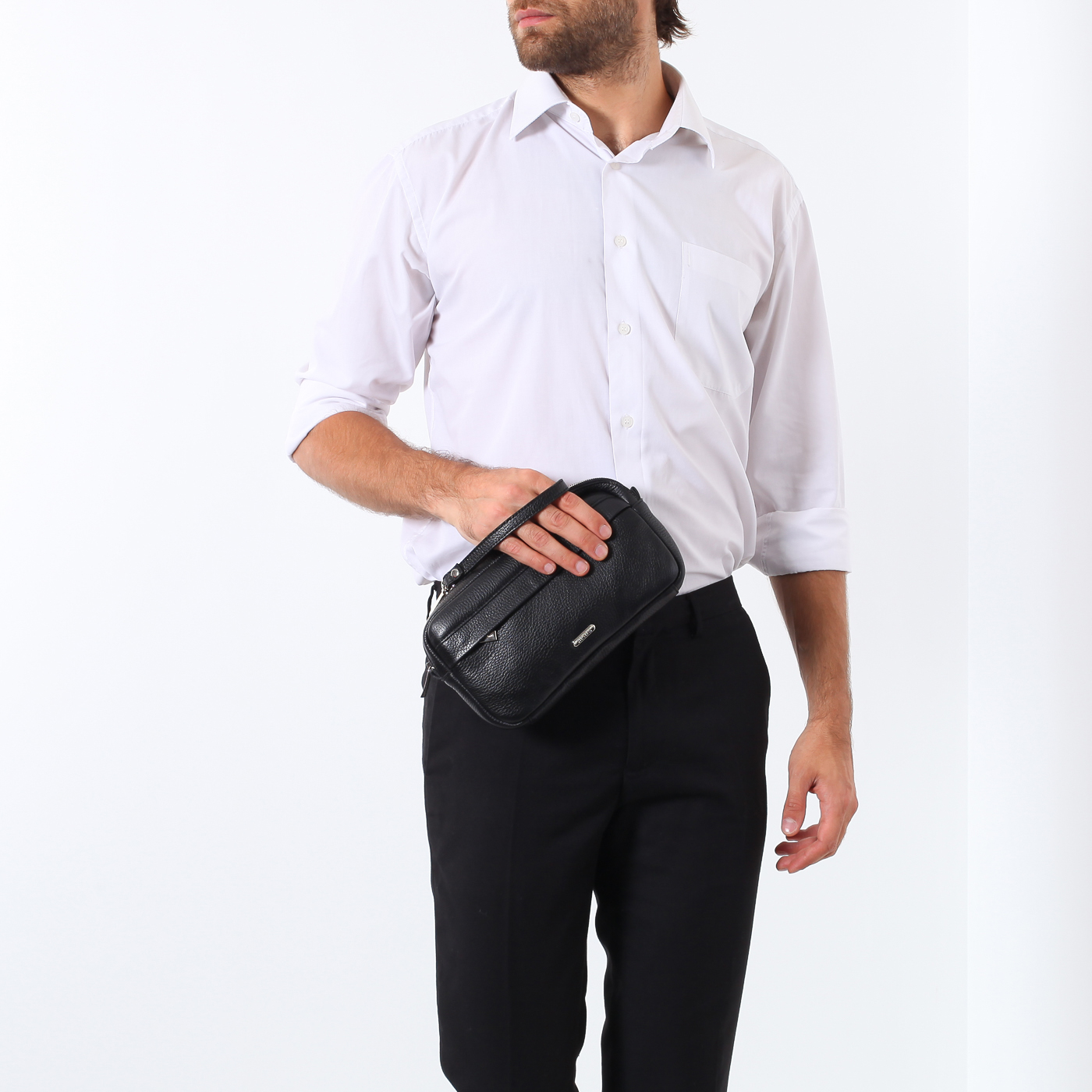 Барсетка из мягкой кожи Stevens 