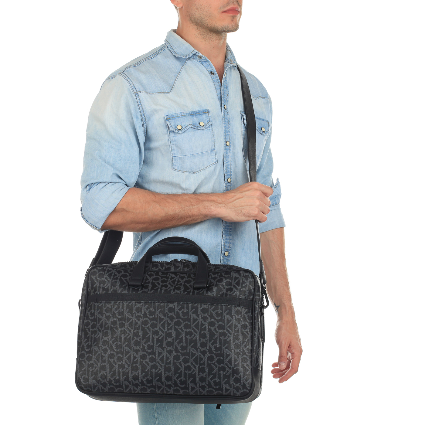 Мужская деловая сумка с двумя отделами Calvin Klein Jeans CK